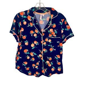 Joyspun Womens Pajama Set Size S Oranges Cottagecore Retro Lounge Sleepwear